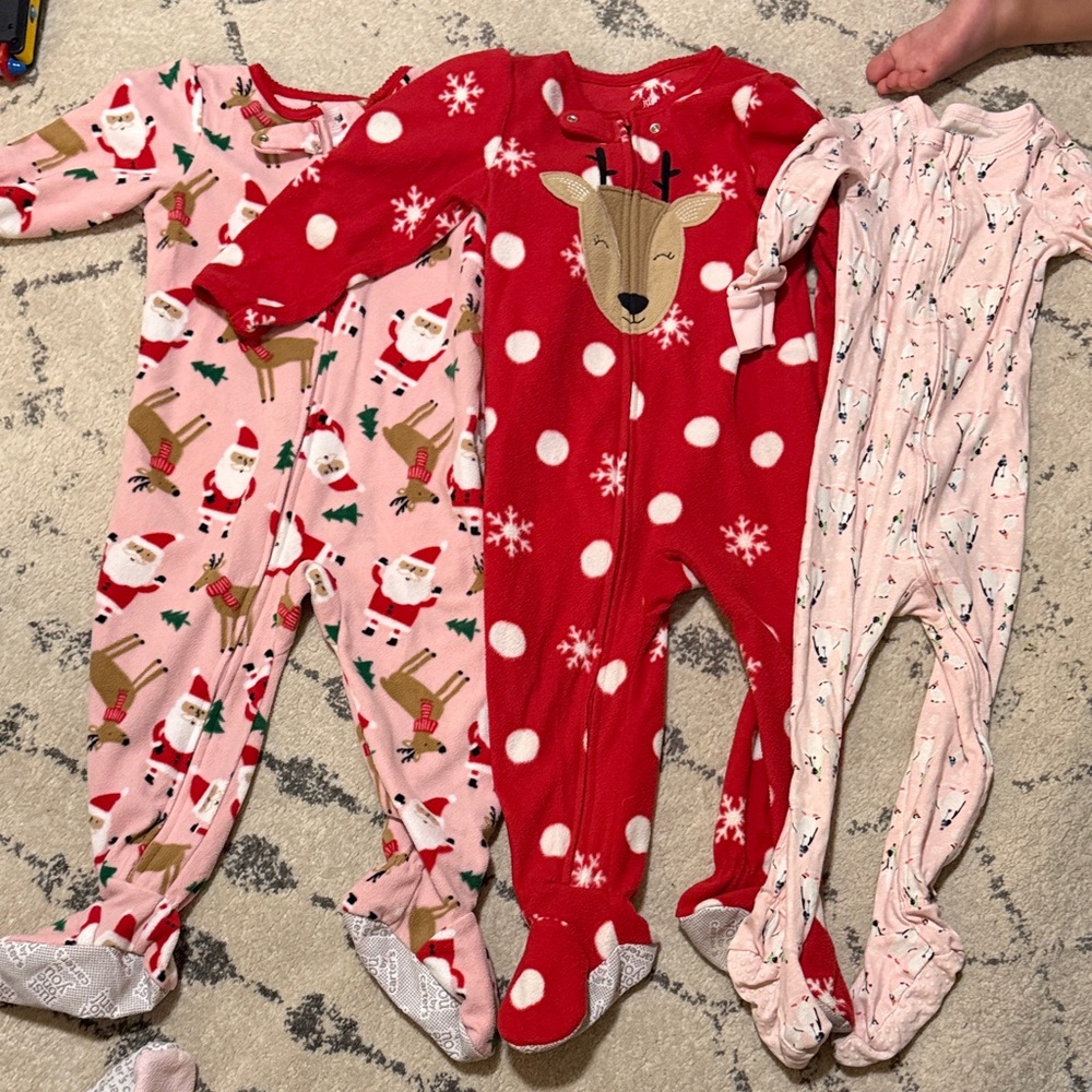 Red and Pink Kids One Piece Pajamas